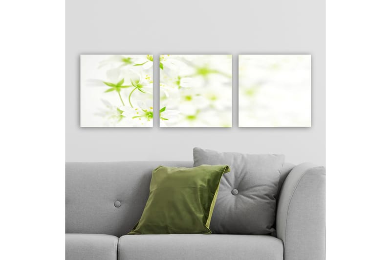 Dekorativ Canvastavla 3-Delar 30x30 cm, Flerfärgad