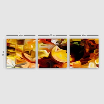 Dekorativ Canvastavla 3-Delar 30x30 cm - Flerfärgad - Inredning - Tavlor & posters - Canvastavla