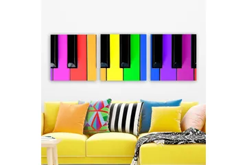 Dekorativ Canvastavla 3-Delar 30x30 cm - Flerfärgad - Inredning - Tavlor & posters - Canvastavla