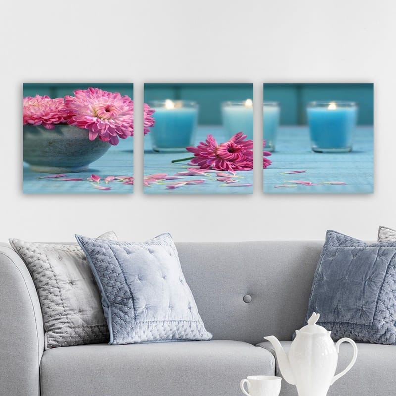 Dekorativ Canvastavla 3-Delar 30x30 cm - Flerfärgad - Inredning - Tavlor & posters - Canvastavla