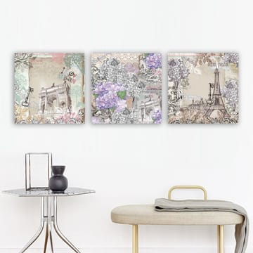 Dekorativ Canvastavla 3-Delar 30x30 cm - Flerfärgad - Inredning - Tavlor & posters - Canvastavla