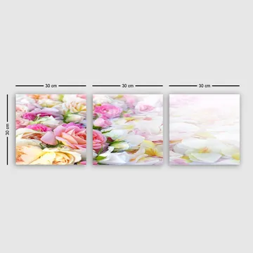 Dekorativ Canvastavla 3-Delar 30x30 cm - Flerfärgad - Inredning - Tavlor & posters - Canvastavla