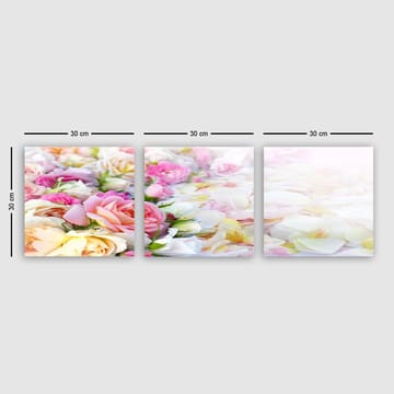 Dekorativ Canvastavla 3-Delar 30x30 cm - Flerfärgad - Inredning - Tavlor & posters - Canvastavla