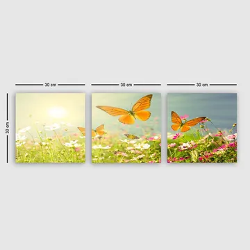 Dekorativ Canvastavla 3-Delar 30x30 cm - Flerfärgad - Inredning - Tavlor & posters - Canvastavla