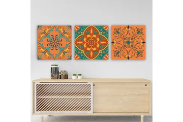 Dekorativ Canvastavla 3-Delar 30x30 cm - Flerfärgad - Inredning - Tavlor & posters - Canvastavla