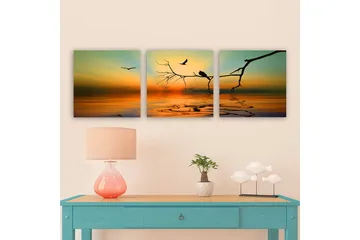 Dekorativ Canvastavla 3-Delar 30x30 cm - Flerfärgad - Inredning - Tavlor & posters - Canvastavla