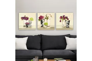 Dekorativ Canvastavla 3-Delar 30x30 cm - Flerfärgad - Inredning - Tavlor & posters - Canvastavla