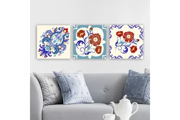 Dekorativ Canvastavla 3-Delar 30x30 cm - Flerfärgad - Inredning - Tavlor & posters - Canvastavla