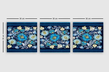 Dekorativ Canvastavla 3-Delar 30x30 cm - Flerfärgad - Inredning - Tavlor & posters - Canvastavla