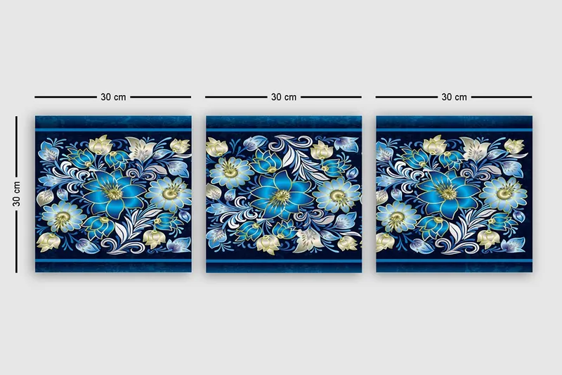 Dekorativ Canvastavla 3-Delar 30x30 cm - Flerfärgad - Inredning - Tavlor & posters - Canvastavla