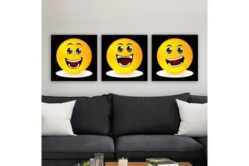 Dekorativ Canvastavla 3-Delar 30x30 cm - Flerfärgad - Inredning - Tavlor & posters - Canvastavla