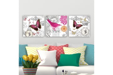 Dekorativ Canvastavla 3-Delar 30x30 cm - Flerfärgad - Inredning - Tavlor & posters - Canvastavla