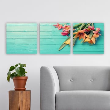 Dekorativ Canvastavla 3-Delar 30x30 cm - Flerfärgad - Inredning - Tavlor & posters - Canvastavla