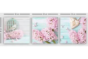 Dekorativ Canvastavla 3-Delar 30x30 cm - Flerfärgad - Inredning - Tavlor & posters - Canvastavla