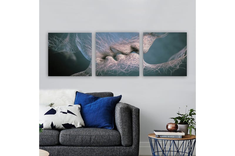 Dekorativ Canvastavla 3-Delar 30x30 cm, Flerfärgad