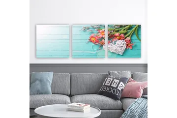 Dekorativ Canvastavla 3-Delar 30x30 cm - Flerfärgad - Inredning - Tavlor & posters - Canvastavla