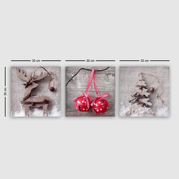 Dekorativ Canvastavla 3-Delar 30x30 cm - Flerfärgad - Inredning - Tavlor & posters - Canvastavla