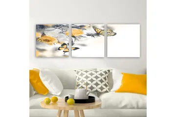 Dekorativ Canvastavla 3-Delar 30x30 cm - Flerfärgad - Inredning - Tavlor & posters - Canvastavla