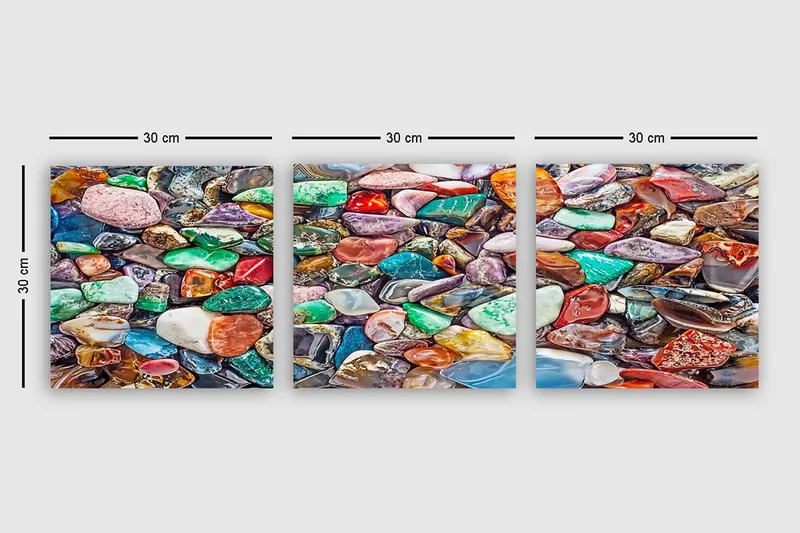 Dekorativ Canvastavla 3-Delar 30x30 cm - Flerfärgad - Inredning - Tavlor & posters - Canvastavla