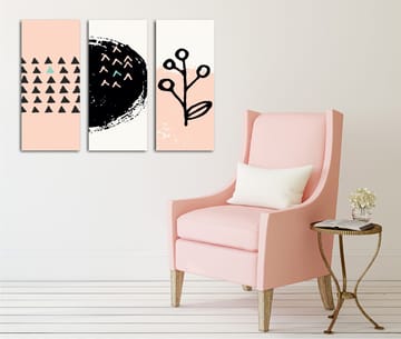 Dekorativ Canvastavla 3-Delar 45x20 cm - Flerfärgad - Inredning - Tavlor & posters - Canvastavla