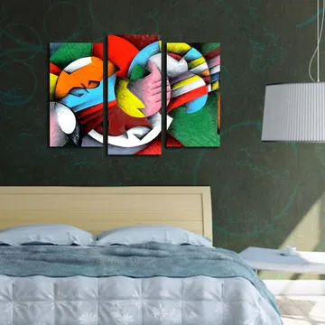 Dekorativ Canvastavla 3-Delar 45x20 cm - Flerfärgad - Inredning - Tavlor & posters - Canvastavla