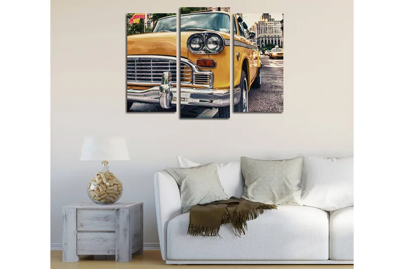 Dekorativ Canvastavla 3-Delar 45x20 cm - Flerfärgad - Inredning - Tavlor & posters - Canvastavla