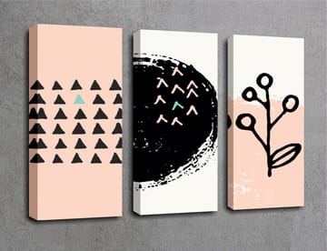 Dekorativ Canvastavla 3-Delar 45x20 cm - Flerfärgad - Inredning - Tavlor & posters - Canvastavla