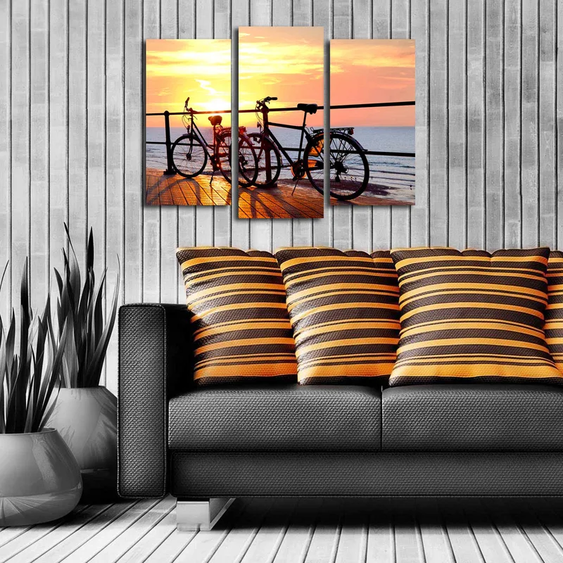 Dekorativ Canvastavla 3-Delar 45x20 cm - Flerfärgad - Inredning - Tavlor & posters - Canvastavla