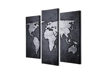 Dekorativ Canvastavla 3-Delar 45x20 cm - Flerfärgad - Inredning - Tavlor & posters - Canvastavla