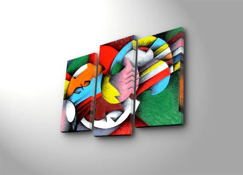 Dekorativ Canvastavla 3-Delar 45x20 cm, Flerfärgad