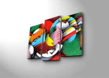 Dekorativ Canvastavla 3-Delar 45x20 cm - Flerfärgad - Inredning - Tavlor & posters - Canvastavla