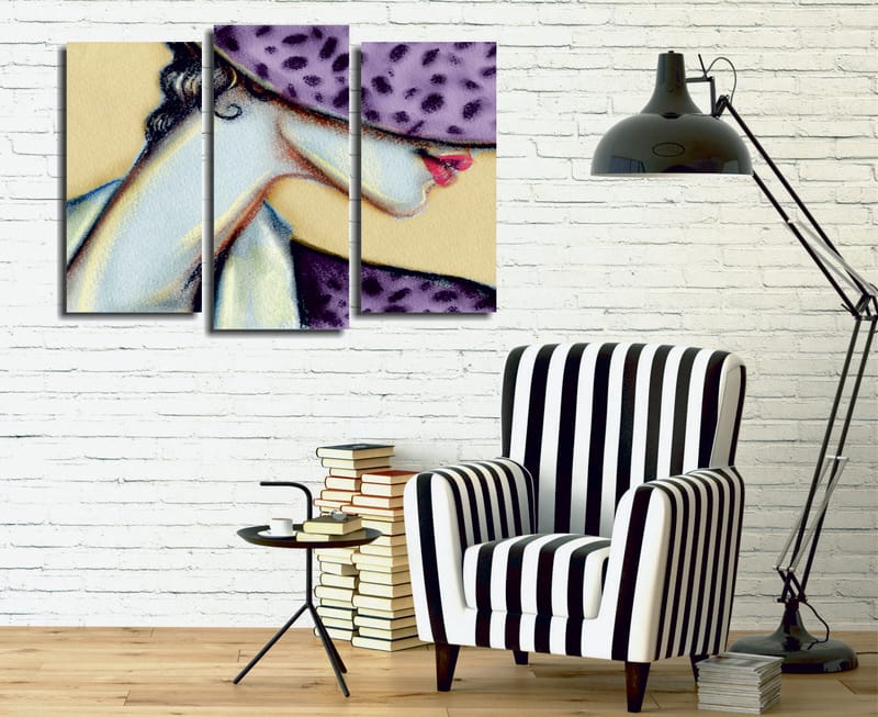 Dekorativ Canvastavla 3-Delar 45x20 cm - Flerfärgad - Inredning - Tavlor & posters - Canvastavla