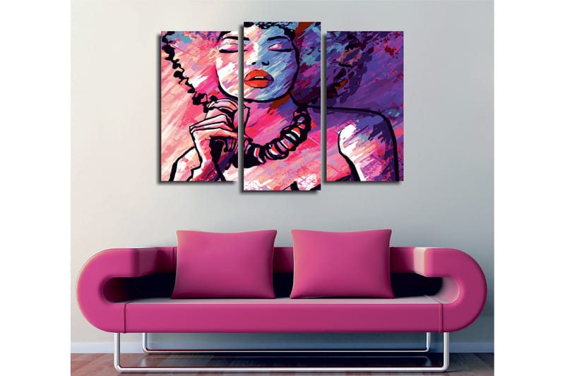 Dekorativ Canvastavla 3-Delar 45x20 cm - Flerfärgad - Inredning - Tavlor & posters - Canvastavla