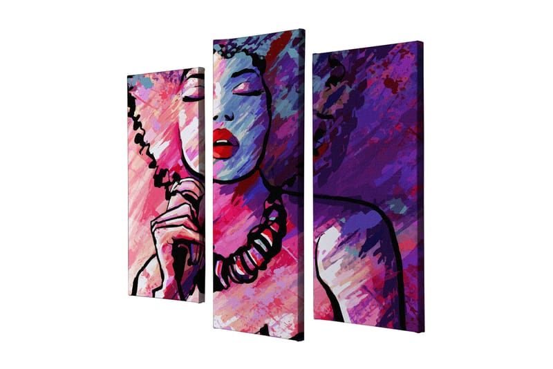 Dekorativ Canvastavla 3-Delar 45x20 cm - Flerfärgad - Inredning - Tavlor & posters - Canvastavla