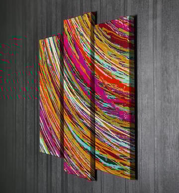 Dekorativ Canvastavla 3-Delar 45x20 cm - Flerfärgad - Inredning - Tavlor & posters - Canvastavla