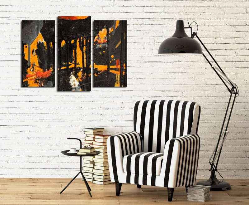 Dekorativ Canvastavla 3-Delar 45x20 cm - Flerfärgad - Inredning - Tavlor & posters - Canvastavla