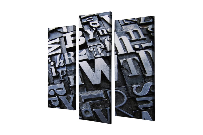 Dekorativ Canvastavla 3-Delar 45x20 cm - Flerfärgad - Inredning - Tavlor & posters - Canvastavla