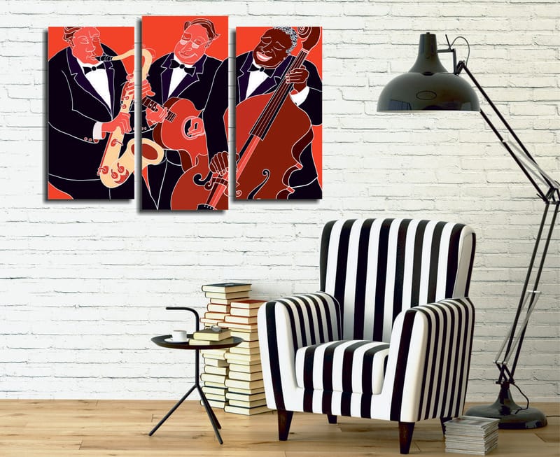 Dekorativ Canvastavla 3-Delar 45x20 cm - Flerfärgad - Inredning - Tavlor & posters - Canvastavla