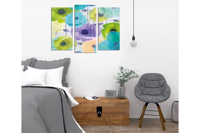 Dekorativ Canvastavla 3-Delar 45x20 cm - Flerfärgad - Inredning - Tavlor & posters - Canvastavla