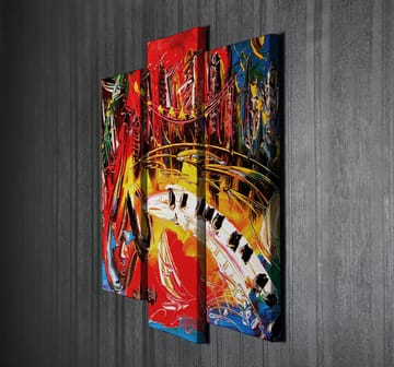 Dekorativ Canvastavla 3-Delar 45x20 cm - Flerfärgad - Inredning - Tavlor & posters - Canvastavla