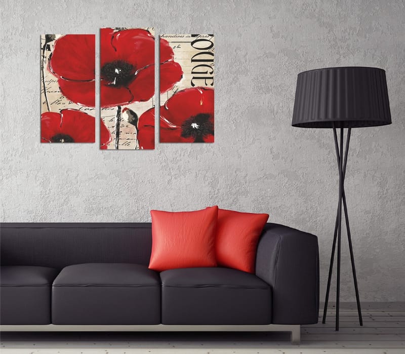 Dekorativ Canvastavla 3-Delar 45x20 cm - Flerfärgad - Inredning - Tavlor & posters - Canvastavla