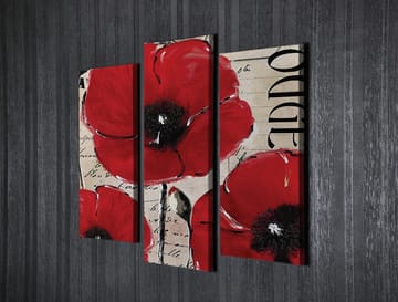 Dekorativ Canvastavla 3-Delar 45x20 cm - Flerfärgad - Inredning - Tavlor & posters - Canvastavla