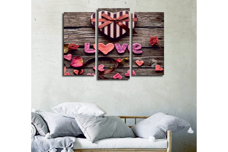 Dekorativ Canvastavla 3-Delar 45x20 cm - Flerfärgad - Inredning - Tavlor & posters - Canvastavla