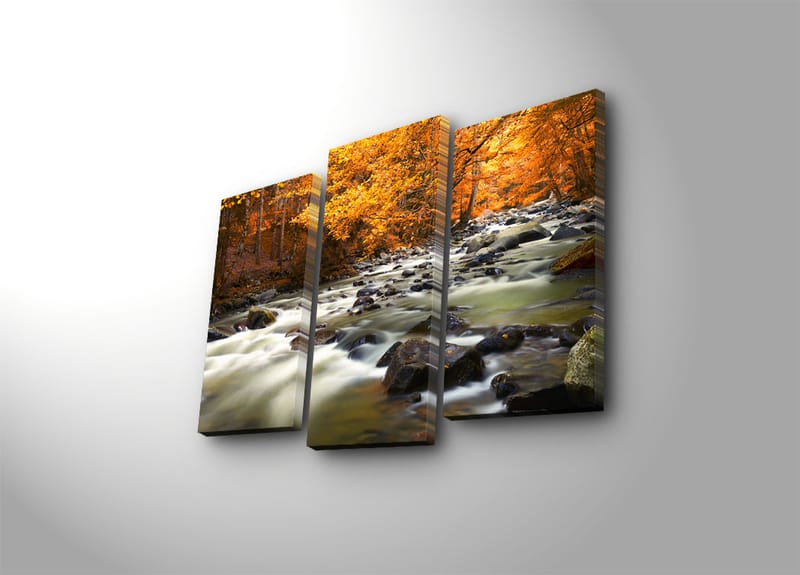 Dekorativ Canvastavla 3-Delar 45x20 cm - Flerfärgad - Inredning - Tavlor & posters - Canvastavla