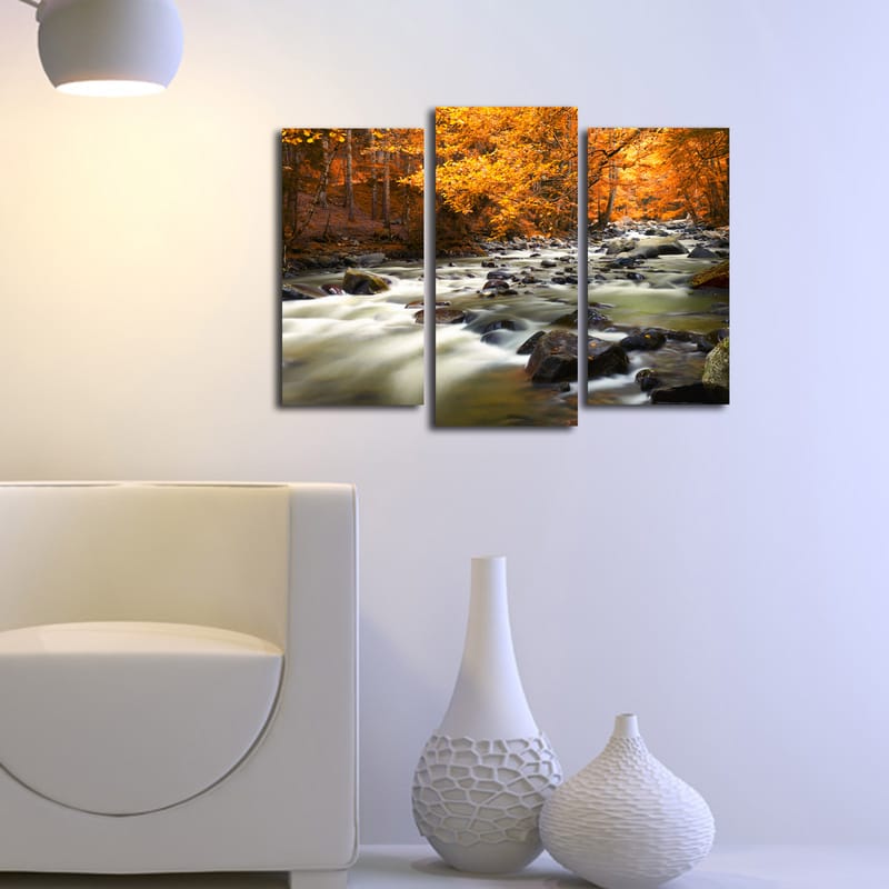 Dekorativ Canvastavla 3-Delar 45x20 cm - Flerfärgad - Inredning - Tavlor & posters - Canvastavla
