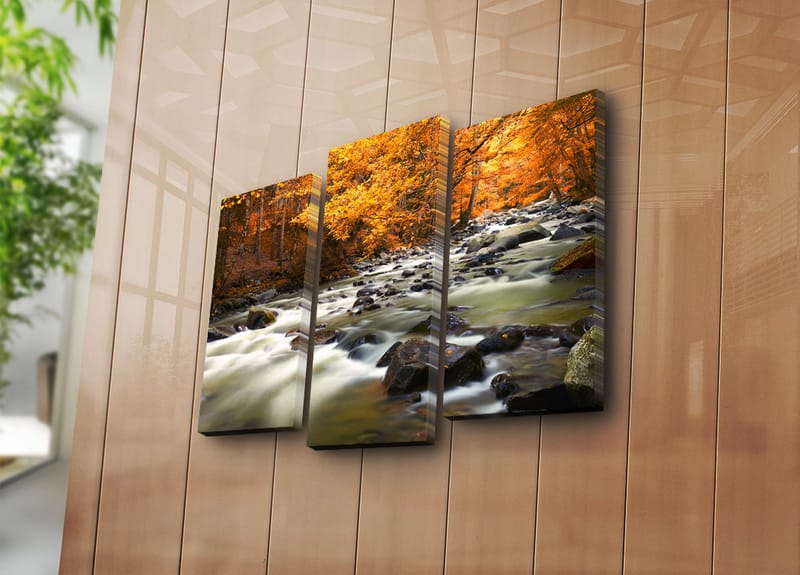 Dekorativ Canvastavla 3-Delar 45x20 cm - Flerfärgad - Inredning - Tavlor & posters - Canvastavla