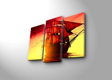 Dekorativ Canvastavla 3-Delar 45x20 cm - Flerfärgad - Inredning - Tavlor & posters - Canvastavla