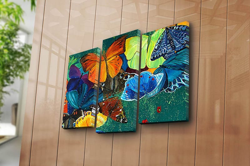 Dekorativ Canvastavla 3-Delar 45x20 cm - Flerfärgad - Inredning - Tavlor & posters - Canvastavla