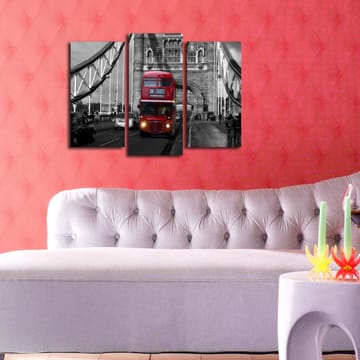 Dekorativ Canvastavla 3-Delar 45x20 cm - Flerfärgad - Inredning - Tavlor & posters - Canvastavla
