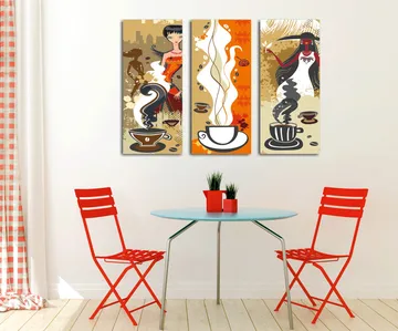 Dekorativ Canvastavla 3-Delar 45x20 cm - Flerfärgad - Inredning - Tavlor & posters - Canvastavla